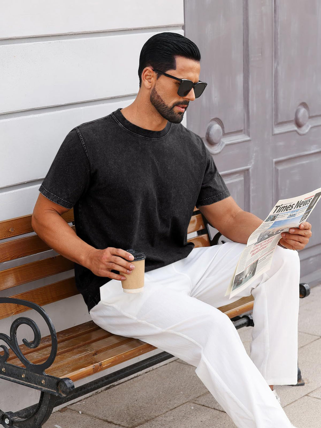 Vintage and retro loose T-shirt short sleeves