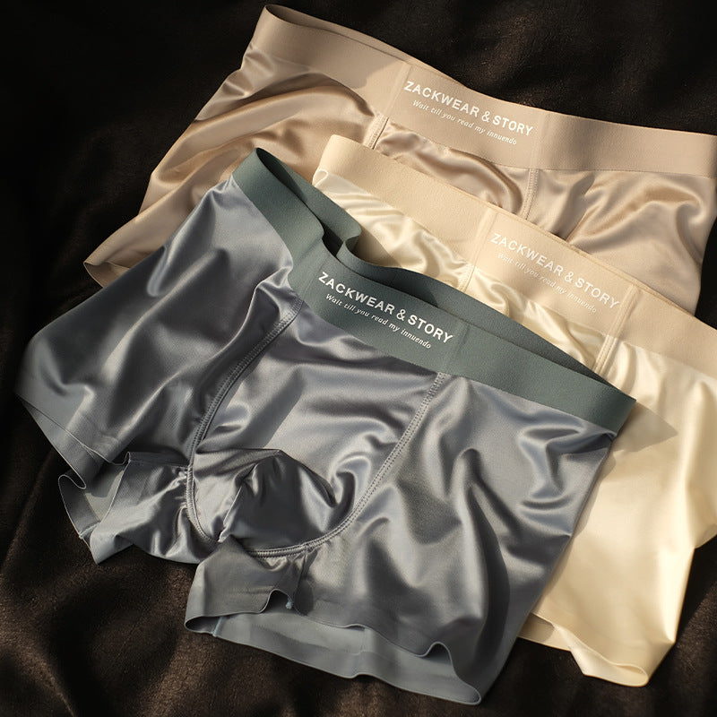 4 PCS Luxury Ice Silk Boxers For Men
